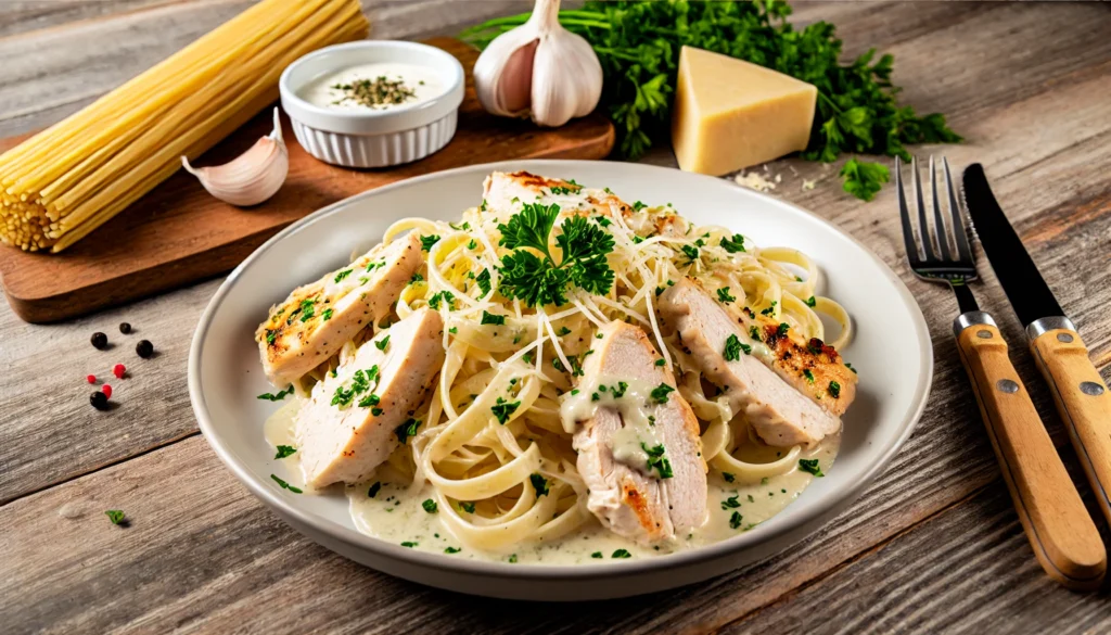 plate-of-Chicken Alfredo recipe