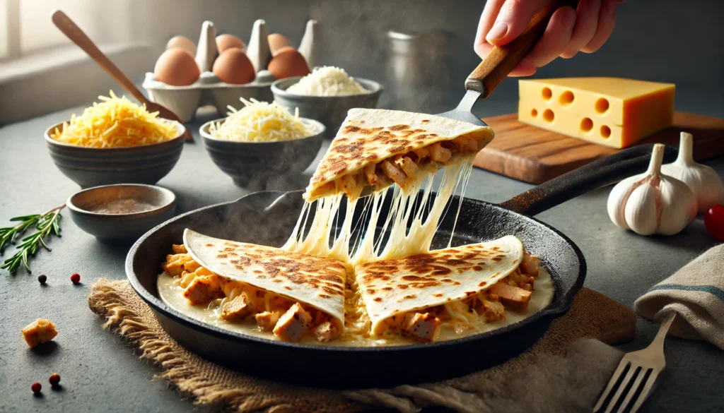 cooking of chicken quesadilla recipe