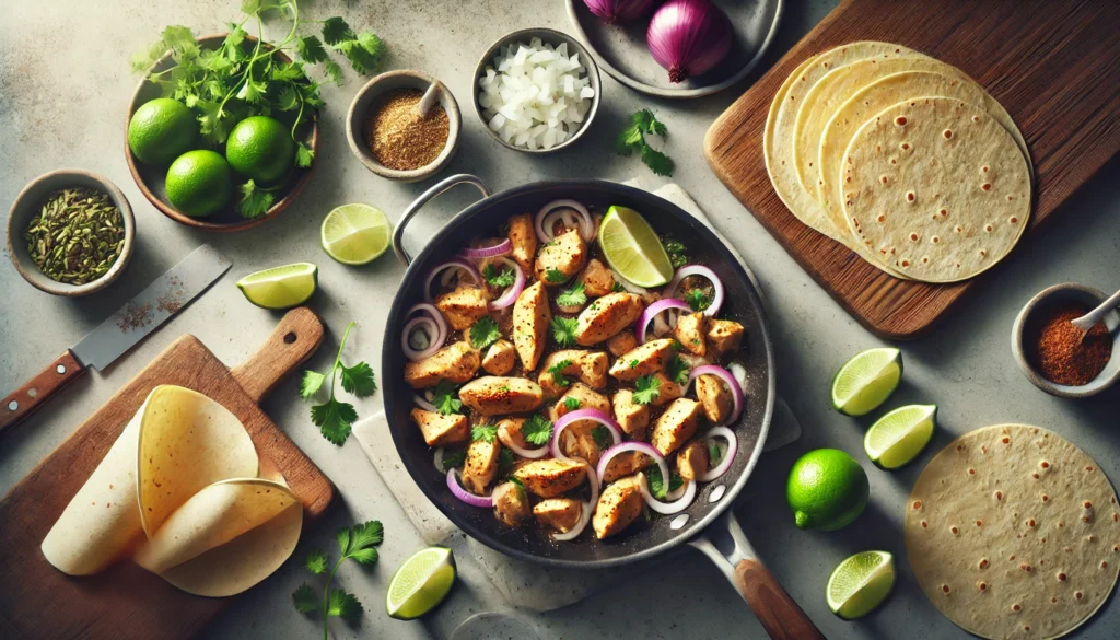 cooking of chiken taco recipe