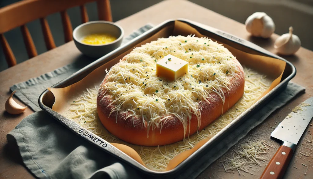 cooking stage of cheese bread