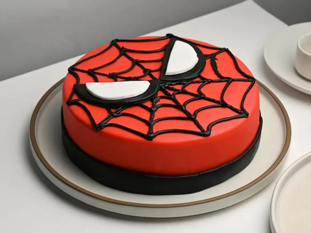 spiderman cake serving dish