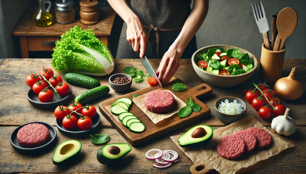 preparing Burger Bowl Recipe​