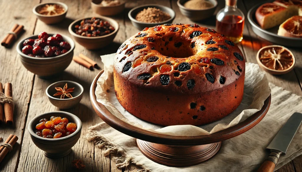 serving dish of bishop cake