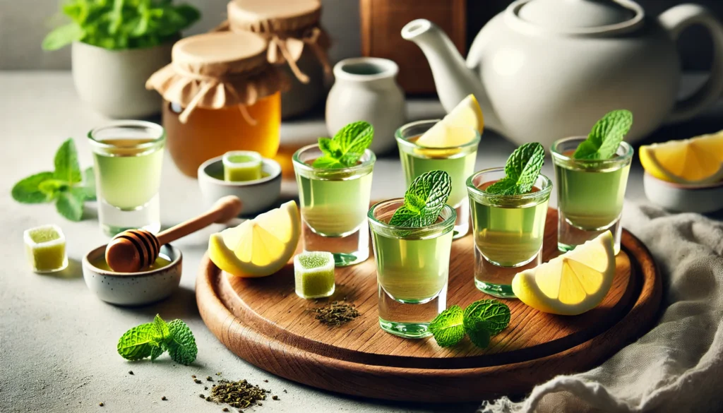 green tea shot serve