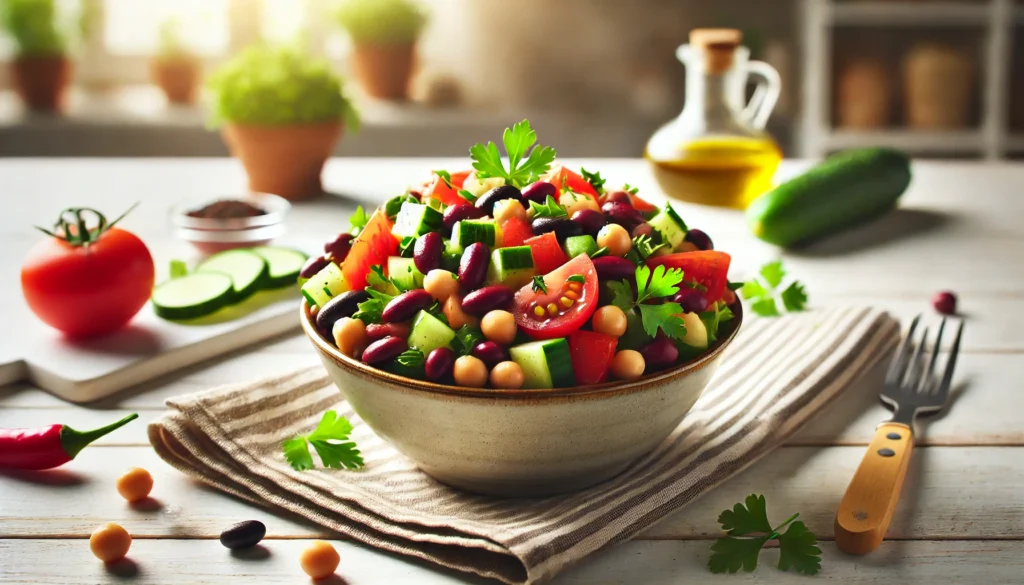 serving tasty Dense Bean Salad Recipe