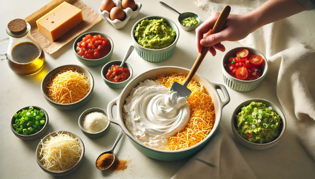 preparation of Taco Dip Recipe