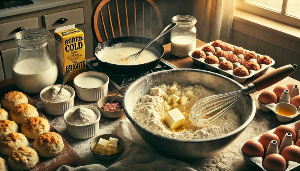 preparation of Biscuits and Gravy Recipe