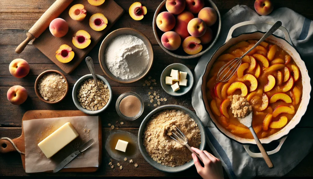 preparation of Peach Crumble Recipe