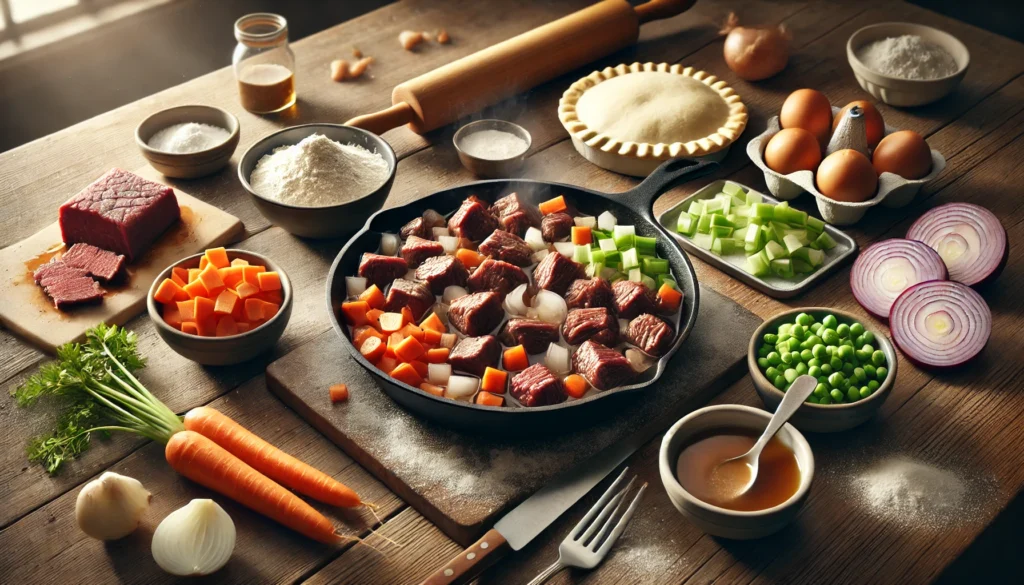 preparation of Beef Pot Pie Recipe